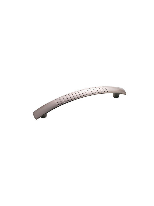 Viobrass Möbelgriff aus Metall Nickel 163mm Lochabstände 80mm 131/128
