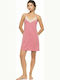Pink Label Sommerliches Damen-Nachthemd Peach Pink