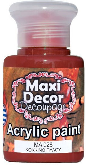 Acrilic Decupaj 60ml Ma 28 Roșu Cărămiziu