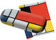 Bekking & Blitz Composition with Large Red Plane Hard Eyeglass Case with Magnetic Closure Red