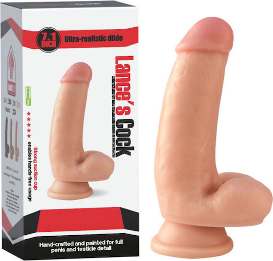 APH Realistic Dildo with Scrotum and Suction Cup Flesh