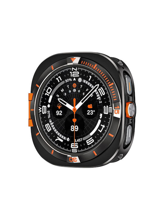 Ultra Hybrid Aluminium Case Samsung Galaxy Watch Ultra 47mm Black Orange