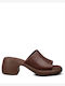 Mules with Heel in Brown Colour