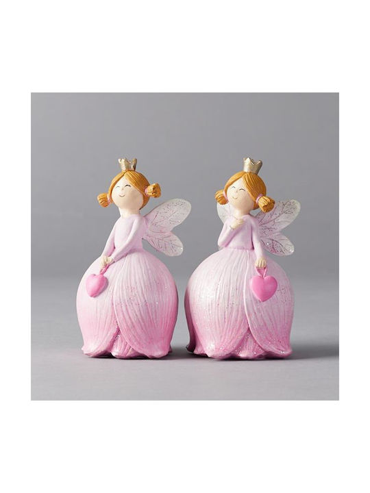 409909 Fee Polyresin Lila 2 Verschiedene Designs 7,5x6x12cm Packung 6 Stücke