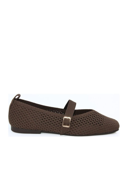 Boxer Δερμάτινα Γυναικεία Loafers σε Καφέ Χρώμα