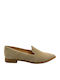 Δερμάτινα Γυναικεία Loafers σε Μπεζ Χρώμα
