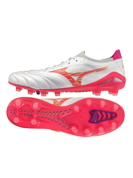 Mizuno Morelia Neo Iv Beta Elite Football Shoes with Cleats FG White