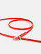 Thin Braided Belt One Size Red