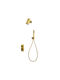 Imex Built-in Mixer Phone & Shower Head Set for Shower 2 Exits Gold