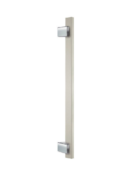 Viometale Front Door Handle with Plate Left 500mm (Distance Between Lock Centers 360mm) Matte Stainless Steel