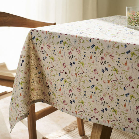 Gofis Home Τραπεζομάντηλο Lauren 650 Μπεζ 135x135εκ.