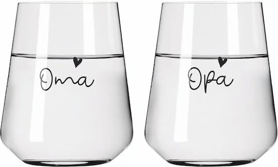 Ritzenhoff Sayings #3 #4 Set Pahare Pentru Apă Din Sticlă 510ml 2 Bucăți