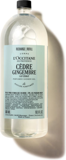 L'Occitane Cèdre Gingembre Ароматизиран Пълнител Душ Гел За Мъже С Аромат На Цитруси 500ml