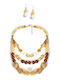 Mat Fashion Set with Necklace & Earrings with Stones 0043.8198.N-lime