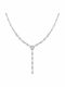 Atofio Kosmima Necklace From 14K White Gold With Zircon