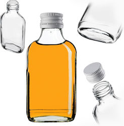 Flask Bottle 100ml White Cap 10 Pcs