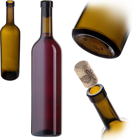 Wine Bottle Cork Bordeaux 0.75l 750ml Glass Bottles Wine Cider