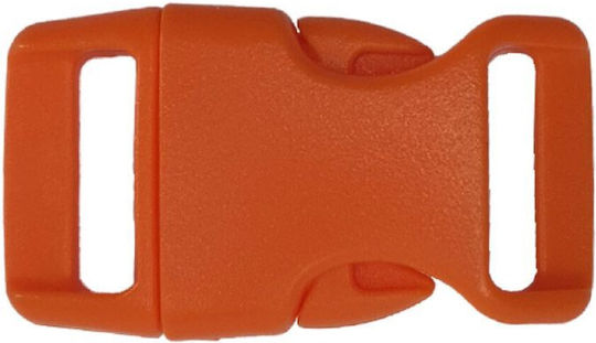 Pom Fasteners Clips Paracord Side-Release 15mm 10 Pieces Orange