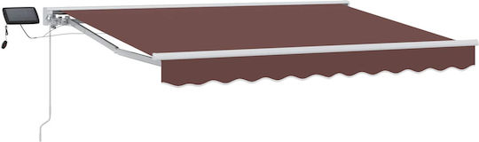 vidaXL Brown Awning Frame with PU Coating 2x3.5m