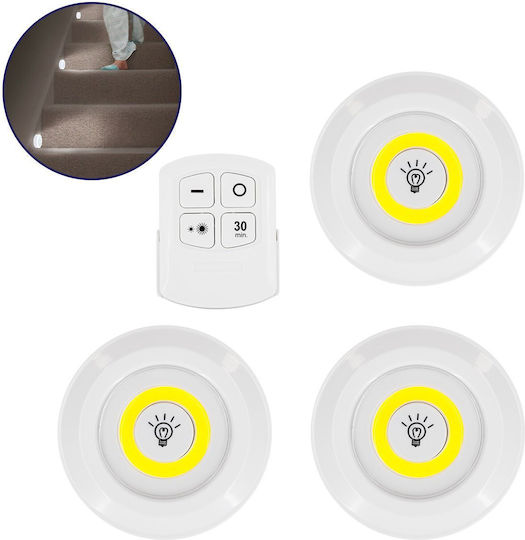 GloboStar Decorative LED Light Cold White 6000K 3pcs 9x2.3x9cm GloboStar Decorative LED Light Cold White 6000K 3pcs 9x2.3x9cm