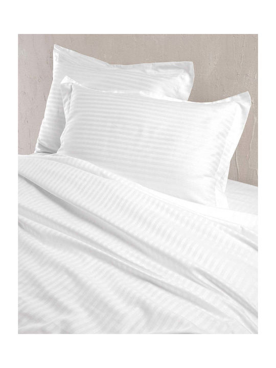 Rythmos Satin Stripes Bed Sheet King Size 280x3...