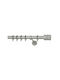 Import Hellas Metallische Vorhangstange Einzeln Φ25mm 200cm Nickel Matt N2-6
