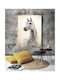 Canvas Painting White Horse Knv322 45cm X 65cm