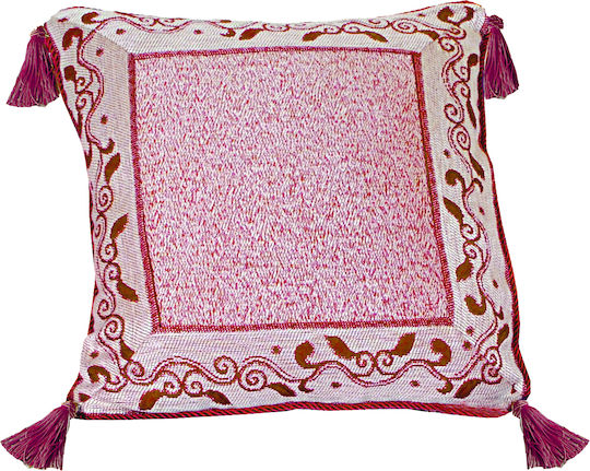Viopros Viopros Sofa Cushion 484 100% Cotton Burgundy 45x45 cm