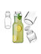 Kadax Sticlă De Apă Din Sticlă Cu Capac Șurub Transparent 1000ml