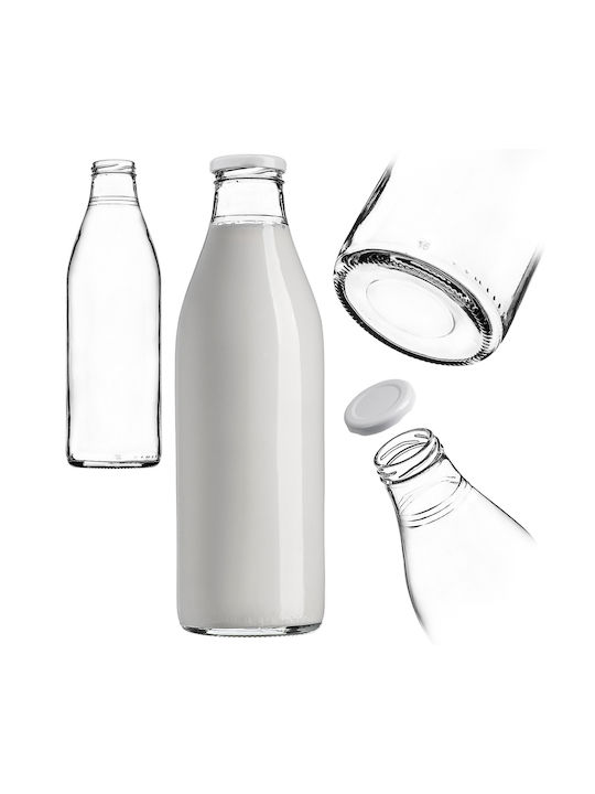 Kadax Kadax Glas Wasserflasche Mit Schraubdeckel Transparent 1000ml