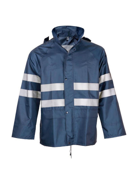 Fageo Work Jacket Reflective with Hood Navy Blue