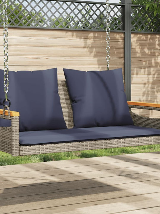 Κρεμαστή Κούνια 2 Θέσεων Rattan Μ109xΠ62xΥ40cm Γκρι Κρεμαστή Κούνια 2 Θέσεων Rattan Μ109xΠ62xΥ40cm Γκρι