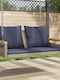 Hanging Swing with Pillow 2 Seats Rattan Gray Load Weight up to 110kg L109xD62xH40cm