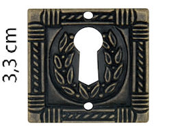 Pomol Mobilă 3,3x3,3cm Metalic Pătrat Rugină 5038/a8