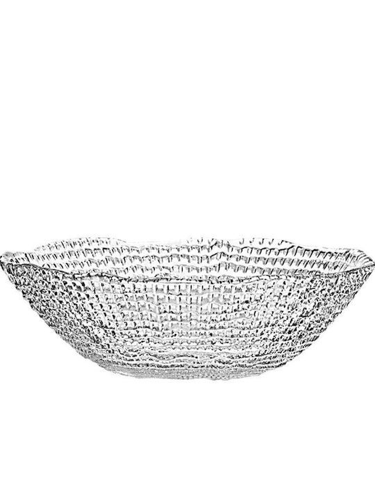 Estia Roche Σαλατιέρα Γυάλινη Διάφανη 19.5x7.5cm 3τμχ