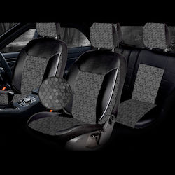 Kαλύμματα Καθισμάτων Comfort K17 Μαύρο-γκρι Πλήρες Σετ 12τμχ
