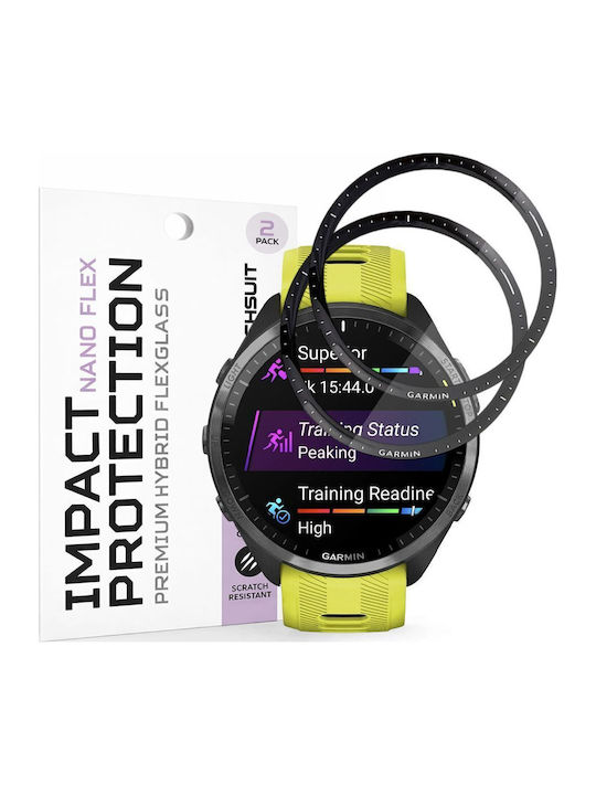 Techsuit Nano Flex Vollflächig Gehärtetes Glas Für Garmin Forerunner 965 2Stück