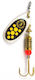 Butterfly Mepps Black Fury Yellow Dots Colour Silver Size 1