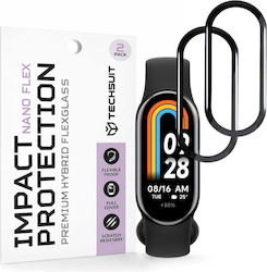 Techsuit Nano Flex Full Face Tempered Glass Smart Band 8 2τμχ Techsuit Nano Flex Full Face Tempered Glass Smart Band 8 2τμχ
