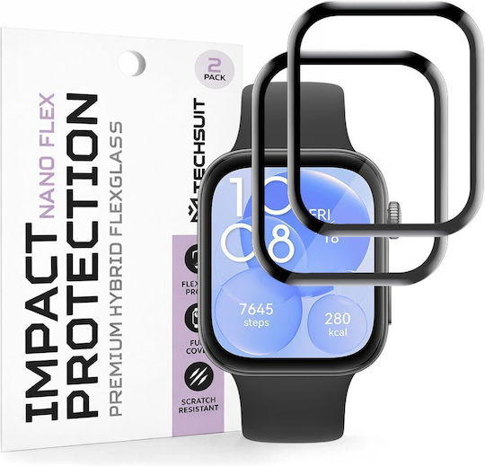 Techsuit Nano Flex Full Face Tempered Glass για το Huawei Watch Fit 3 / Fit 4 2τμχ