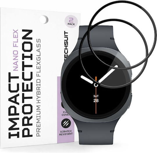 Techsuit Nano Flex Vollflächig Gehärtetes Glas Für Galaxy Watch 8 / 9 40 mm 2 Stück