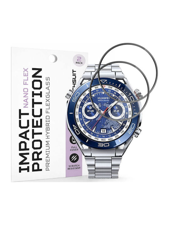 Techsuit Nano Flex Full Face Tempered Glass για το Huawei Watch Ultimate 2τμχ