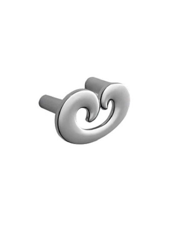 Viobrass Αντικέ Λαβή Επίπλου από Μέταλλο Chrome Shiny με Απόσταση Κέντρων 32mm 2317/32
