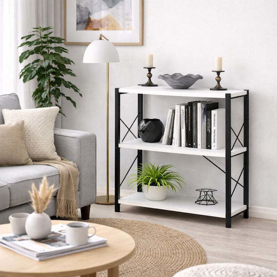 Βιβλιοθήκη Opus Λευκη 60x32x79εκ.