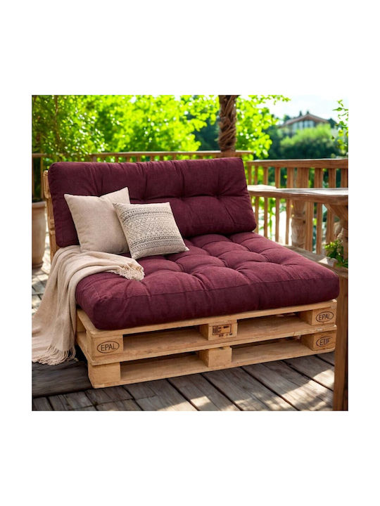 Pucioasa Sofa-Kissen Palette Mit Rückenlehne Pflaume Lila 2 Stück