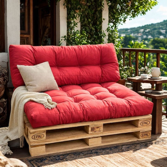 Pucioasa Sofa-Kissen Palette Mit Rückenlehne Rot 2Stücke