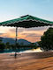 HD Garten- und Terrassen-Sonnenschirm Kippbar Quadratisch Aluminium Grün 2.5x2.6m
