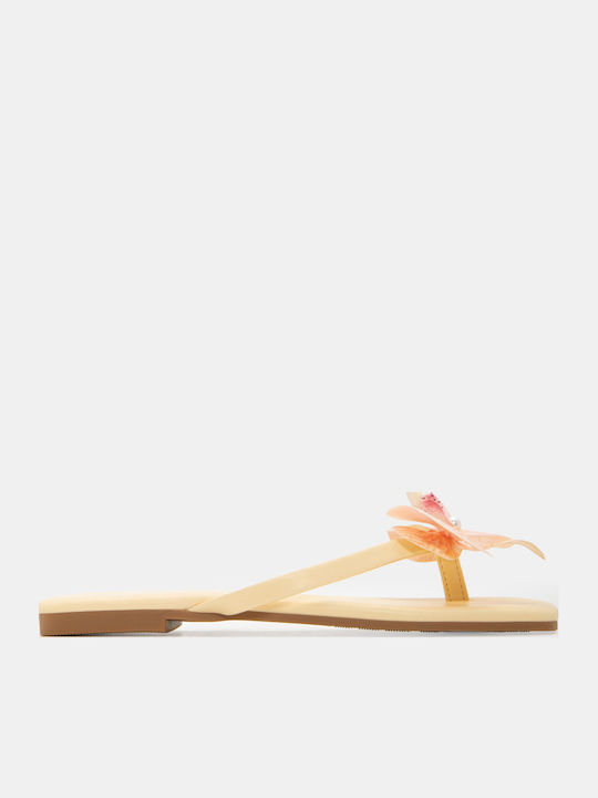 Luigi Gelbe Damen Flache Sandalen
