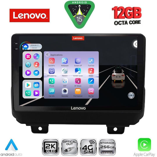 Lenovo Car Audio System for BMW X1 / X3 / X4 Jeep Wrangler 2018 (Bluetooth/USB/WiFi/GPS/Apple CarPlay/Android Auto) with 9" Touch Screen
