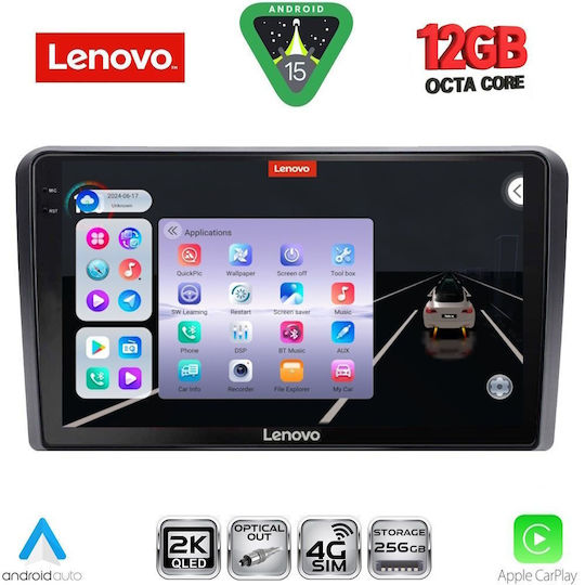 Lenovo Car Audio System for BMW X1 / X3 / X4 Audi A3 2003-2012 (Bluetooth/USB/WiFi/GPS/Apple CarPlay/Android Auto) with 9" Touch Screen